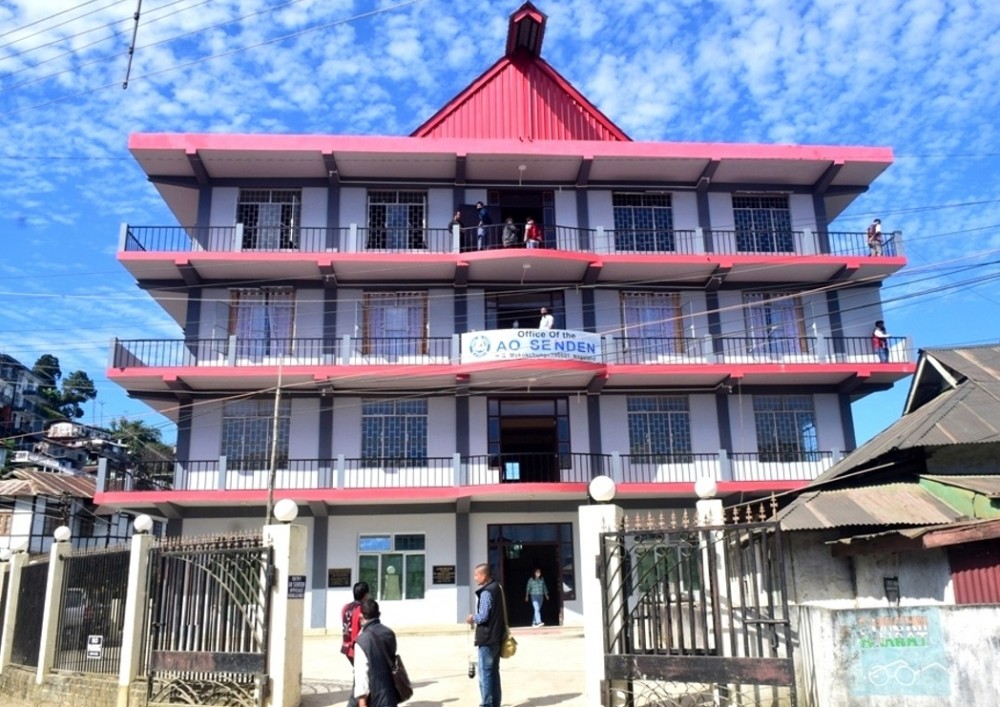 Front view of the newly constructed Ao Senden (Ao Hoho) office building 1st floor to 3rd floor inaugurated on November 10. (DIPR Photo) 